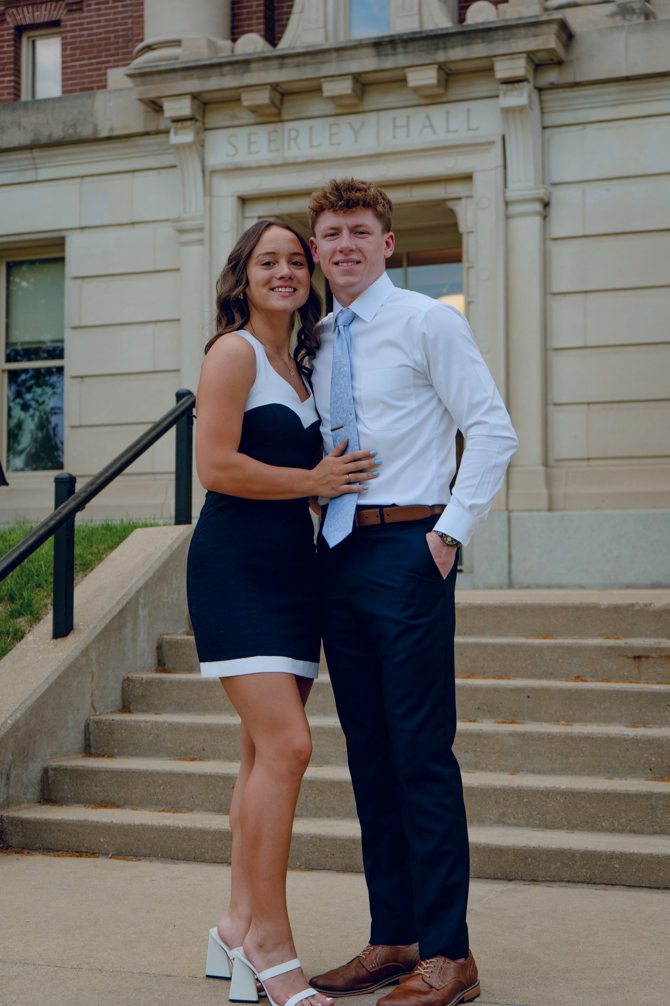 Couple on courthouse steps