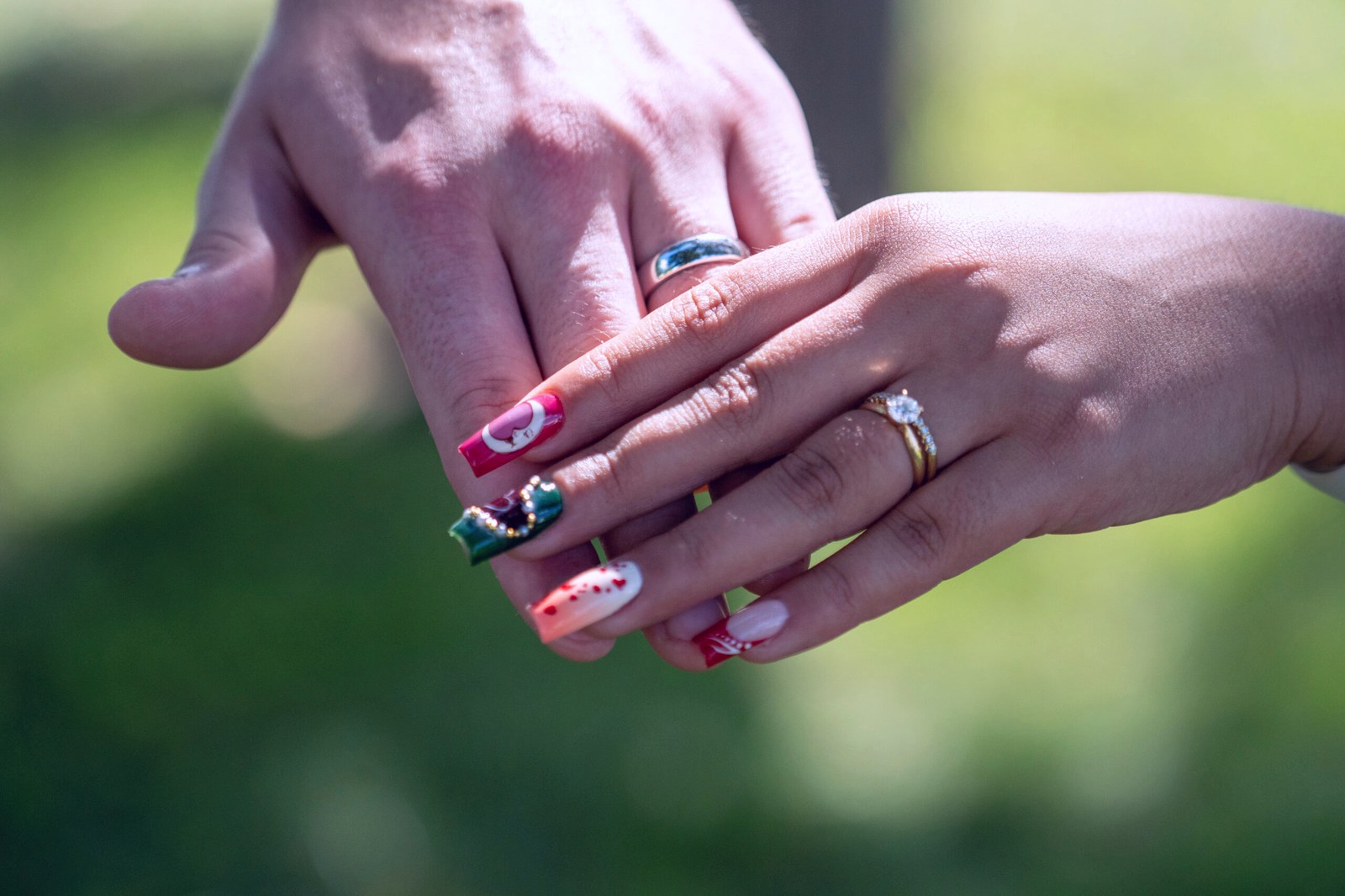 Wedding rings detail photo